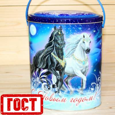 Сладкий новогодний подарок по ГОСТу в жестяной упаковке в Протвино